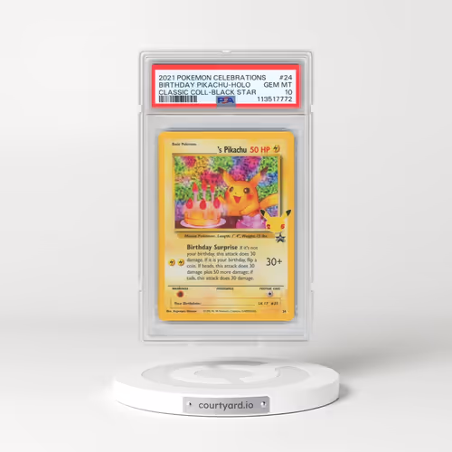 2021 Pokémon Celebrations Classic Collection #24 Birthday Pikachu - Holo (PSA 10 GEM MINT)