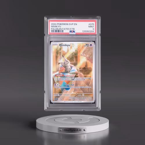 2024 Pokémon Svp EN-SV Black Star Promo #075 Mimikyu - Paldean Fates Elite Trainer Box (PSA 9 MINT)
