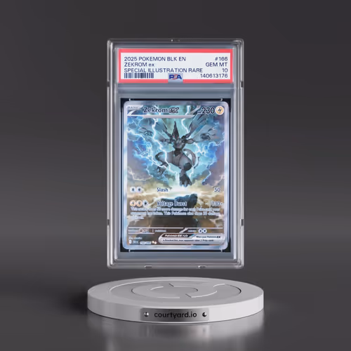 2025 Pokémon Blk EN-Black Bolt #166 Zekrom EX - Holo Special Illustration Rare (PSA 10 GEM MINT)