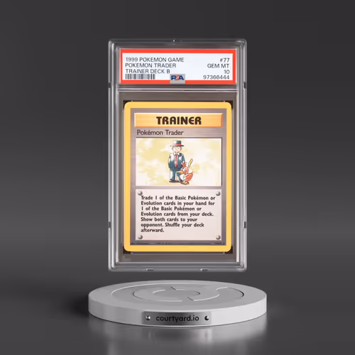 1999 Pokémon Game #77 Pokemon Trader - Trainer Deck B (PSA 10 GEM MINT)