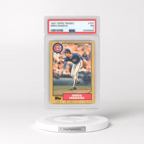 1987 Topps Traded #70T Greg Maddux (PSA 7 NM)