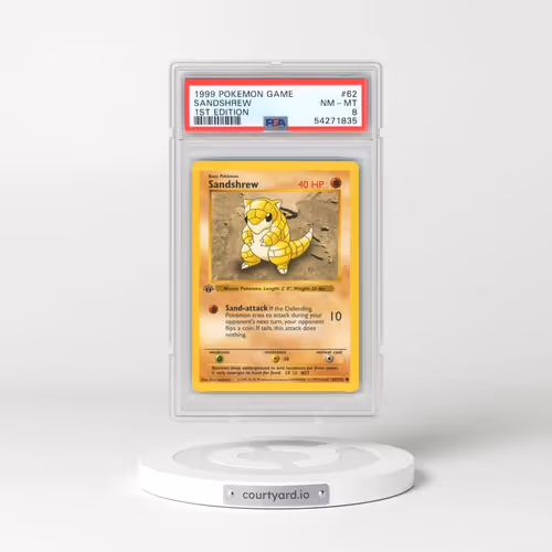 1999 Pokémon Game #62 Sandshrew - 1st Edition (PSA 8 NM-MT)