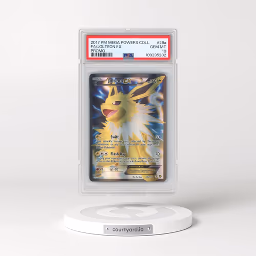 2017 Pokémon Mega Powers Collection Promo #28a Jolteon EX - Holo Full Art (PSA 10 GEM MINT)