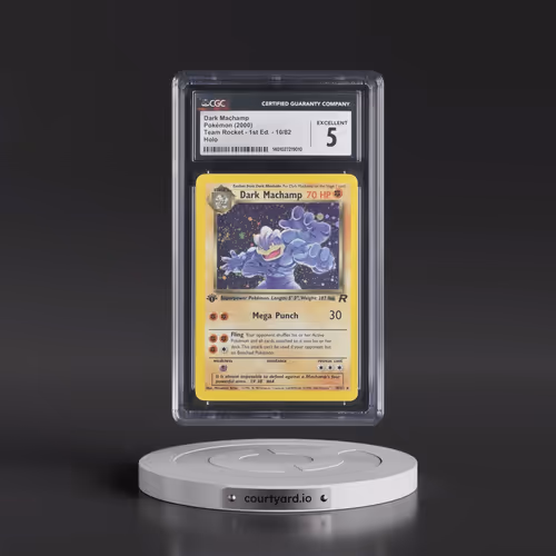 2000 Team Rocket #10/82 Dark Machamp - 1st Edition Holo (CGC 5 EX)