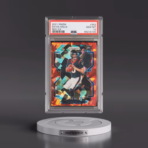 2021 Panini Prizm #352 Davis Mills - Red Ice (PSA 10 GEM MINT)
