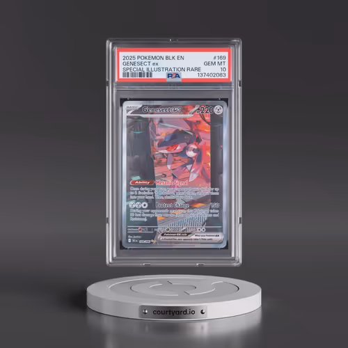 2025 Pokémon Blk EN-Black Bolt #169 Genesect EX - Holo Special Illustration Rare (PSA 10 GEM MINT)