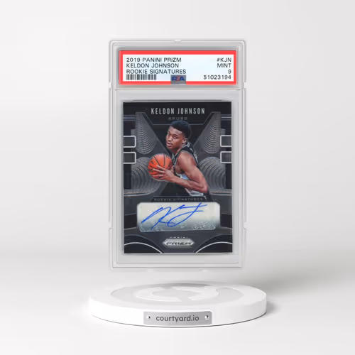 2019 Panini Prizm Rookie Signatures #KJN Keldon Johnson (PSA 9 MINT)