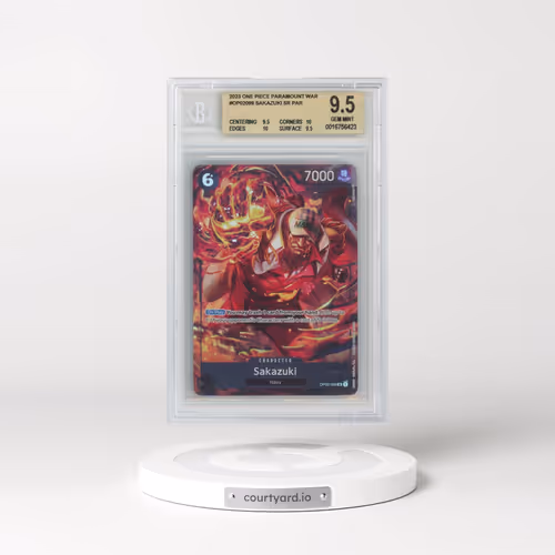 2023 One Piece Paramount War #OP02099 Sakazuki ALT ART SR (BGS 9.5 GEM MINT)