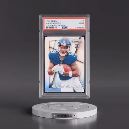 2024 Panini Prizm Prizm Flashback Rookie #5 Malik Nabers (PSA 9 MINT)