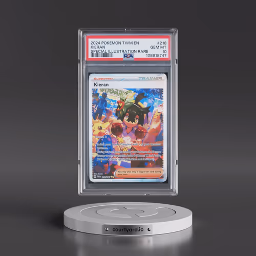 2024 Pokémon Twm EN-Twilight Masquerade #218 Kieran - Special Illustration Rare (PSA 10 GEM MINT)