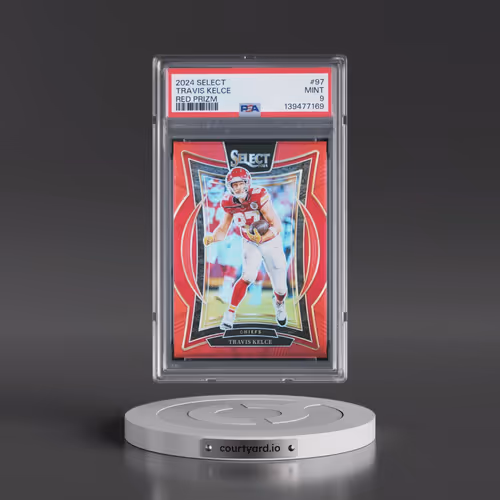 2024 Panini Select #97 Travis Kelce - Red Prizm (PSA 9 MINT)