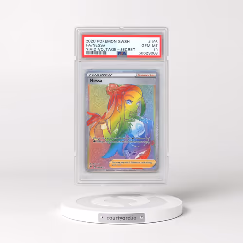 2020 Pokémon Sword & Shield Vivid Voltage #196 Nessa - Full Art Secret (PSA 10 GEM MINT)