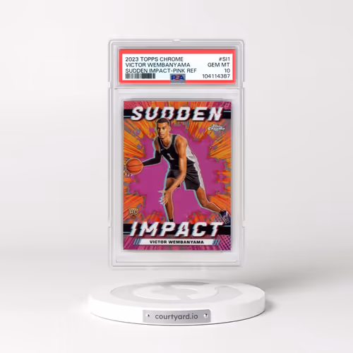 2023 Topps Chrome Sudden Impact #SI1 Victor Wembanyama - Pink Refractor (PSA 10 GEM MINT)