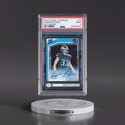 2024 Panini Clearly Donruss #72 Cooper Dejean - Autograph (PSA 9 MINT)