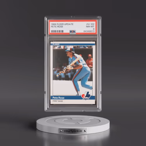 1984 Fleer Update #U-102 Pete Rose (PSA 8 NM-MT)