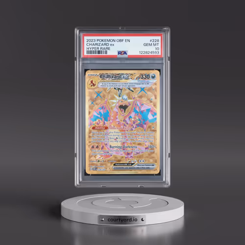 2023 Pokémon Obf EN-Obsidian Flames #228 Charizard EX - Holo Hyper Rare (PSA 10 GEM MINT)