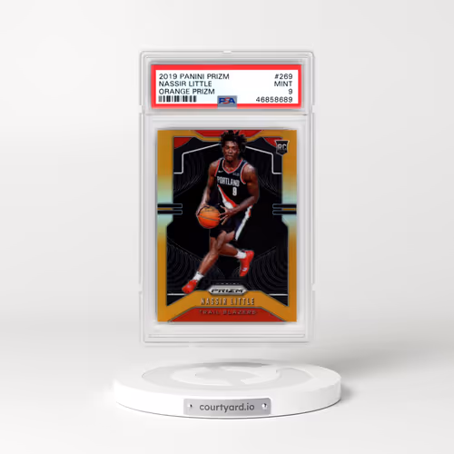 2019 Panini Prizm #269 Nassir Little - Orange Prizm (PSA 9 MINT)