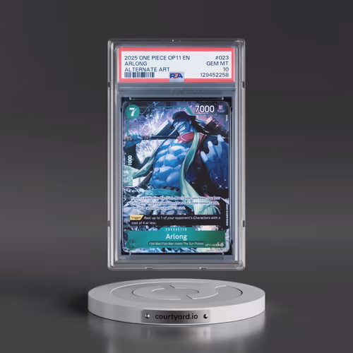 2025 One Piece OP11-A Fist of Divine Speed #023 Arlong - Alternate Art (PSA 10 GEM MINT)