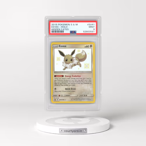 2019 Pokémon Sun & Moon Hidden Fates #SV41 Eevee - Holo (PSA 9 MINT)