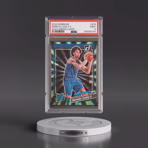 2023 Panini Donruss #233 Dereck Lively II - Holo Green Laser (PSA 9 MINT)