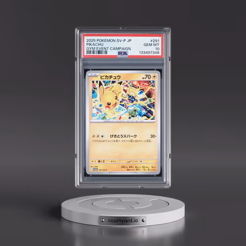 2025 Pokémon SV-P Promo #291 Pikachu - Gym Event Campaign (PSA 10 GEM MINT)
