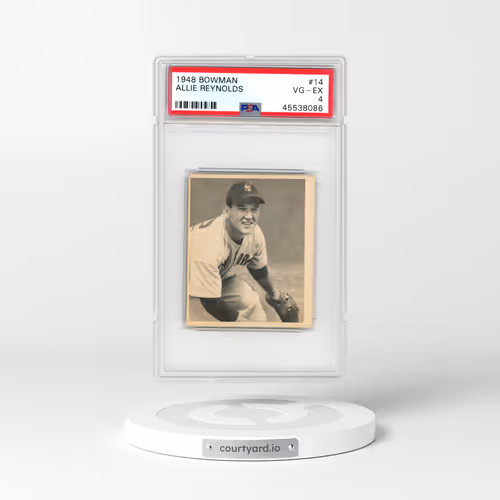 1948 Bowman #14 Allie Reynolds (PSA 4 VG-EX)