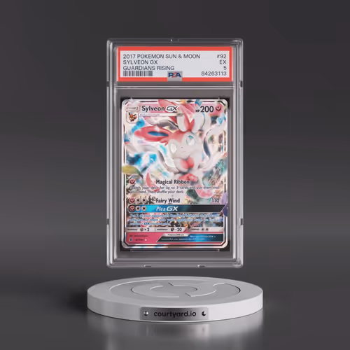 2017 Pokémon Sun & Moon Guardians Rising #92 Sylveon GX - Holo (PSA 5 EX)