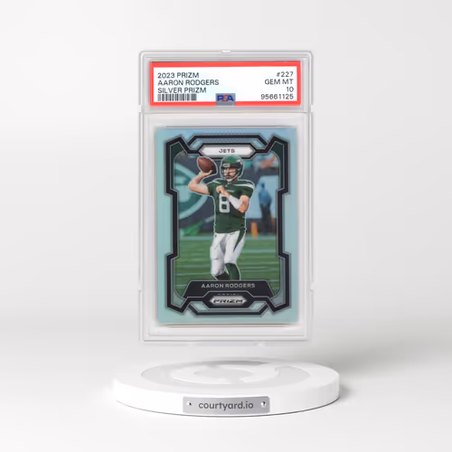 2023 Panini Prizm #227 Aaron Rodgers - Silver Prizm (PSA 10 GEM MINT)