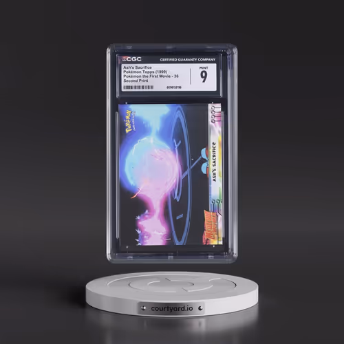 1999 Pokémon the First Movie #36 Ash's Sacrifice - Second Print (Black Topps Logo) (CGC 9 MINT)