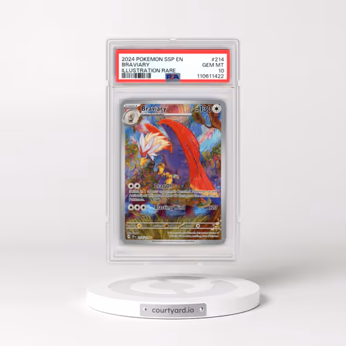2024 Pokémon Ssp EN-Surging Sparks #214 Braviary - Illustration Rare (PSA 10 GEM MINT)