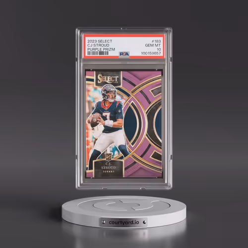 2023 Panini Select #183 CJ Stroud - Purple Prizm (PSA 10 GEM MINT)
