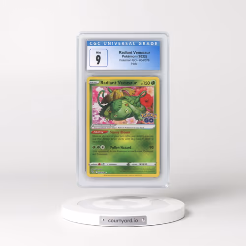 2022 Pokémon GO #004/078 Radiant Venusaur - Holo (CGC 9 MINT)
