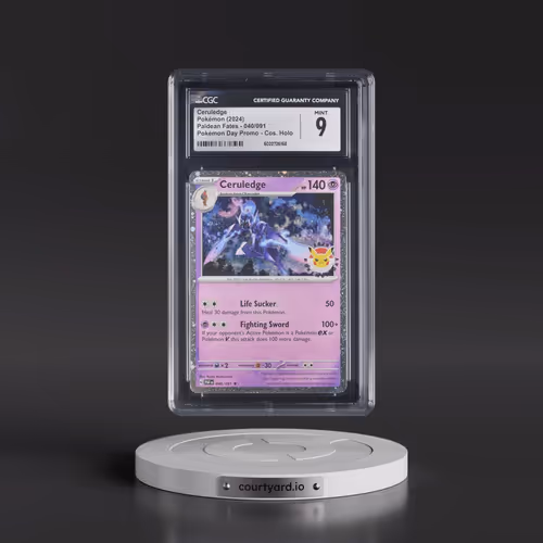 2024 Paldean Fates - PAF EN #040/091 Ceruledge - Pokémon Day Promo (Cosmos Holo) (CGC 9 MINT)