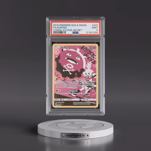 2019 Pokémon Sun & Moon Cosmic Eclipse #243 Koffing - Full Art Secret (PSA 9 MINT)