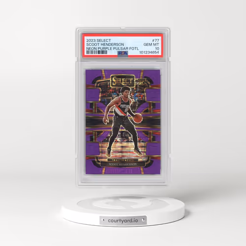 2023 Panini Select #77 Scoot Henderson - Neon Purple Pulsar Fotl (PSA 10 GEM MINT)