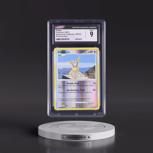 2007 Mysterious Treasures #80/123 Doduo - Reverse Holo (CGC 9 MINT)
