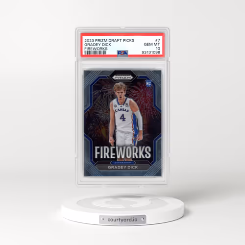 2023 Panini Prizm Draft Picks Fireworks #7 Gradey Dick (PSA 10 GEM MINT)