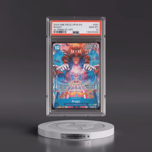 2024 One Piece OP09-Emperors in the New World #051 Buggy - Alternate Art (PSA 10 GEM MINT)