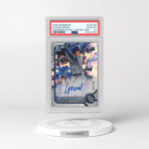 2022 Bowman Chrome Prospect Autographs #CPACM Curtis Mead - Atomic Refractor (PSA 10 GEM MINT)
