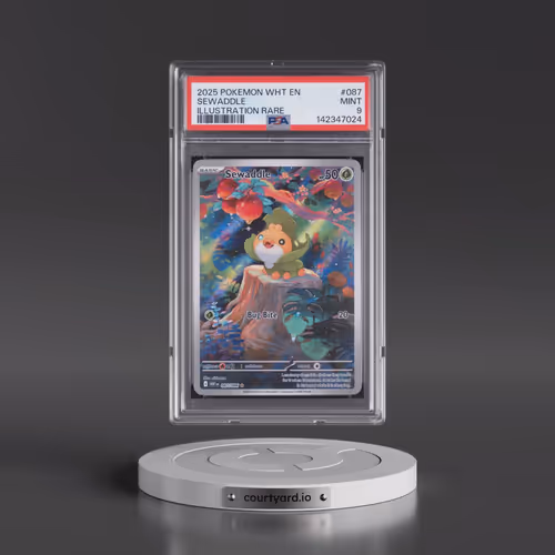 2025 Pokémon Wht EN-White Flare #087 Sewaddle - Illustration Rare (PSA 9 MINT)