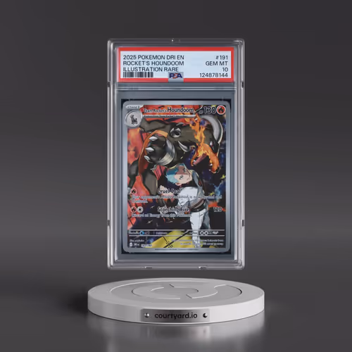 2025 Pokémon Dri EN-Destined Rivals #191 Team Rocket's Houndoom - Illustration Rare (PSA 10 GEM MINT