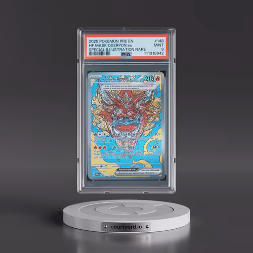 2025 Pokémon Pre EN-Prismatic Evolutions #148 Hearthflame Mask Ogerpon EX - Holo Special Illustratio