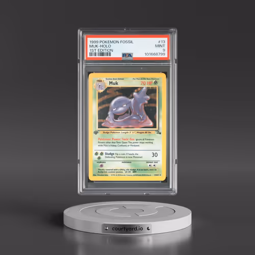 1999 Pokémon Fossil #13 Muk - 1st Edition Holo (PSA 9 MINT)