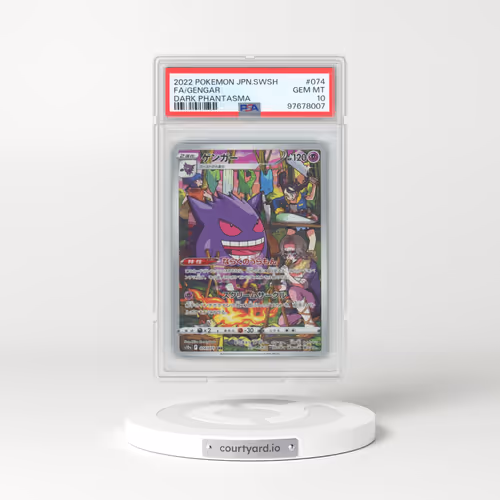 2022 Pokémon Sword & Shield Dark Phantasma #074 Gengar - Full Art (PSA 10 GEM MINT)