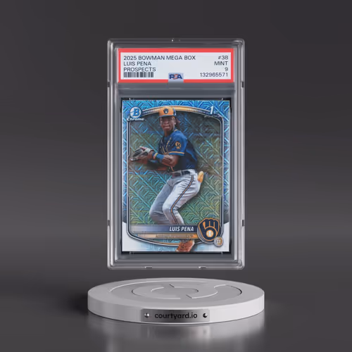 2025 Bowman Mega Box Chrome Prospects #38 Luis Pena (PSA 9 MINT)