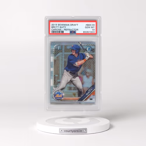 2019 Bowman Draft #BDC39 Brett Baty - Chrome-Refractor (PSA 10 GEM MINT)