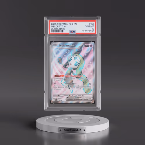 2025 Pokémon Blk EN-Black Bolt #159 Meloetta EX - Holo Ultra Rare (PSA 10 GEM MINT)
