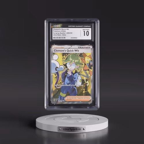 2024 Pokémon Ssp EN-Surging Sparks #229 Clemont's Quick Wit - Ultra Rare (CGC 10 GEM MINT)