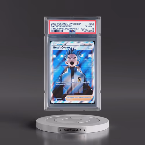 2023 Pokémon Swsh Black Star Promo #251 Boss's Orders - Full Art Cyrus Premium Tournament Collection