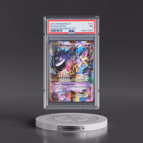 2014 Pokémon XY Phantom Forces #121 M Gengar EX - Holo Ultra Rare (PSA 7 NM)